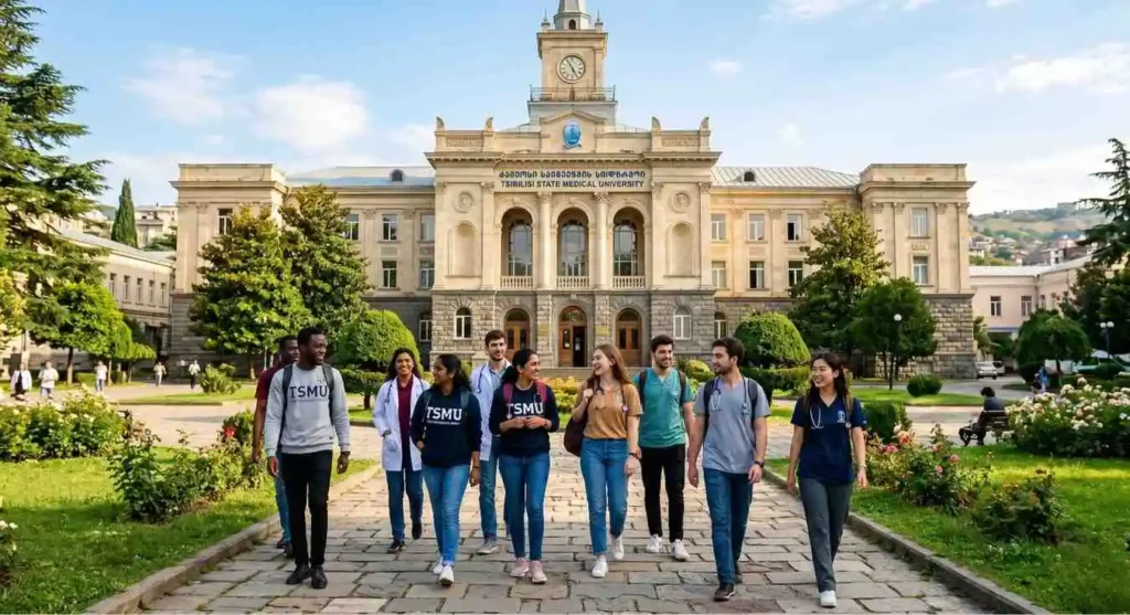 Tbilisi State Medical University campus in Georgia.