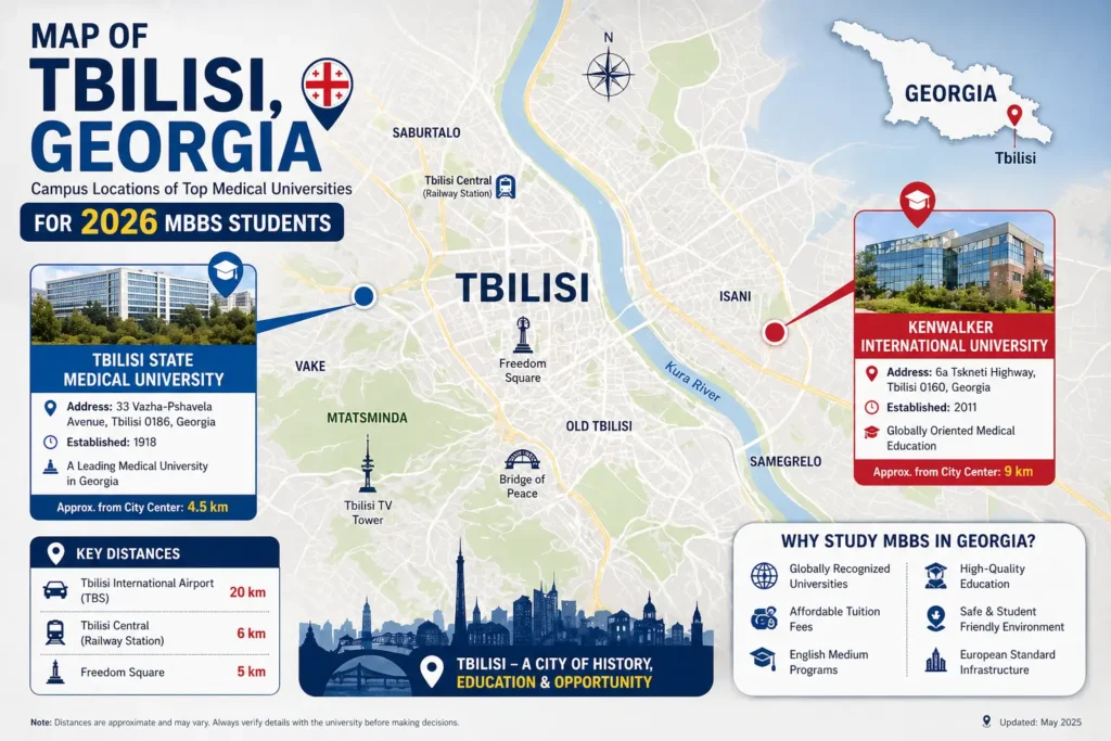 Map of Tbilisi, Georgia